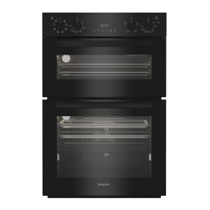 Hotpoint DIH 82G1A B Black 89cm Built In Double Fan Oven with Air Fry and Telescopic Shelf