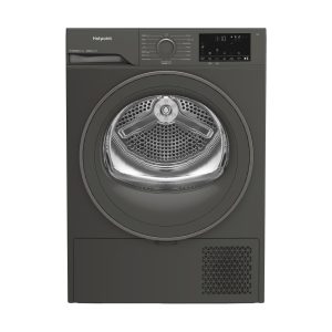 Hotpoint C HD 93M GG UK Manhattan Gray Freestanding 9kg Heat Pump Tumble Dryer with PetHairCare